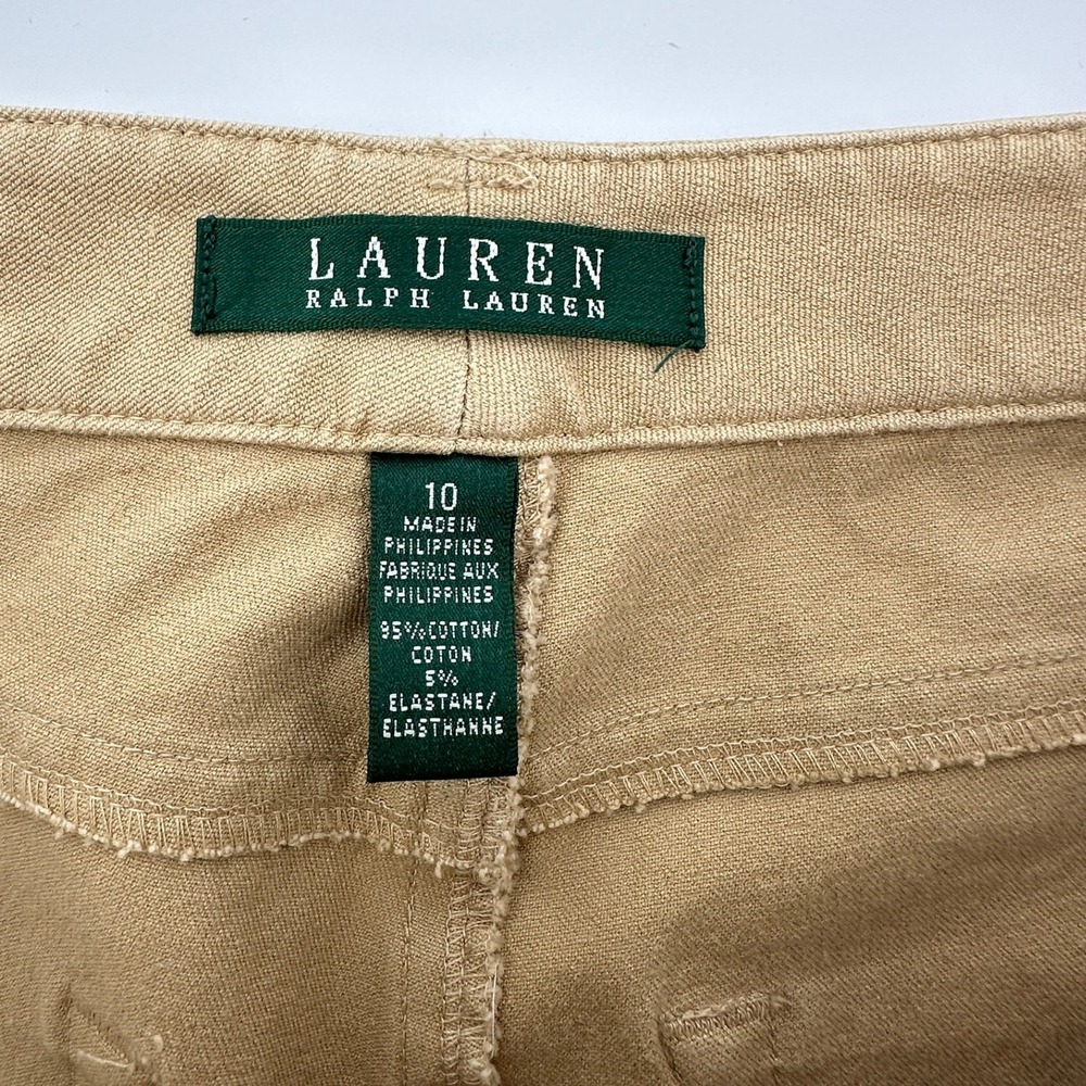 Lauren Ralph Lauren Women's Tan Straight Leg Chinos Pants Size‎ 10 - Picture 4 of 12